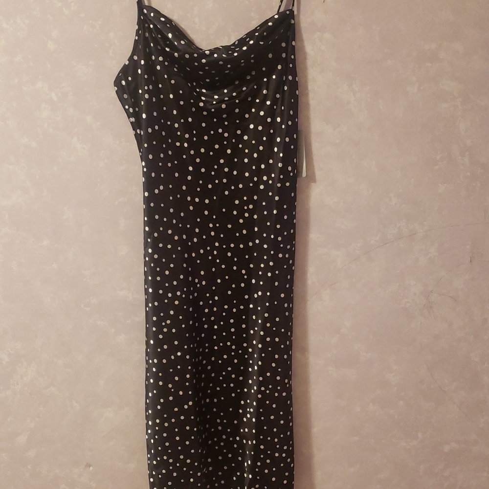 Bebe Black Polka Dot Slip Dress Bebe Sexy